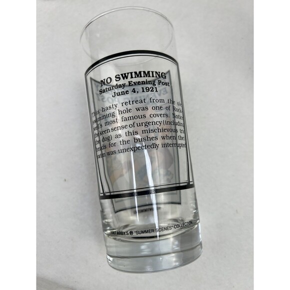 Arby's Summer Scenes Collection Saturday Evening Post Drinking Glass Set 1987 - Picture 8 of 11